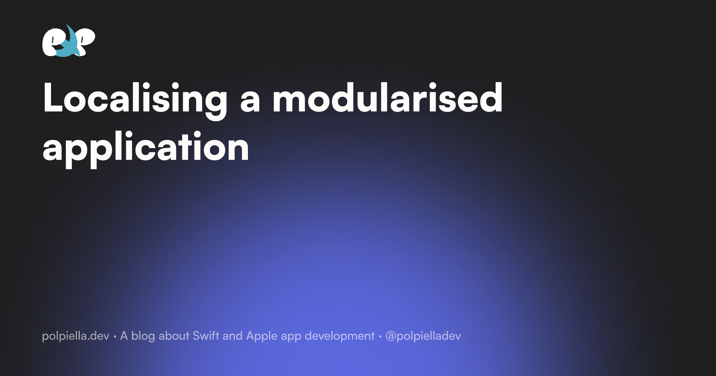 Localising a modularised application