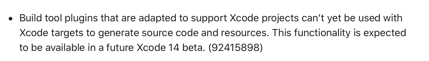 Image taken from the release notes of Xcode Beta 2