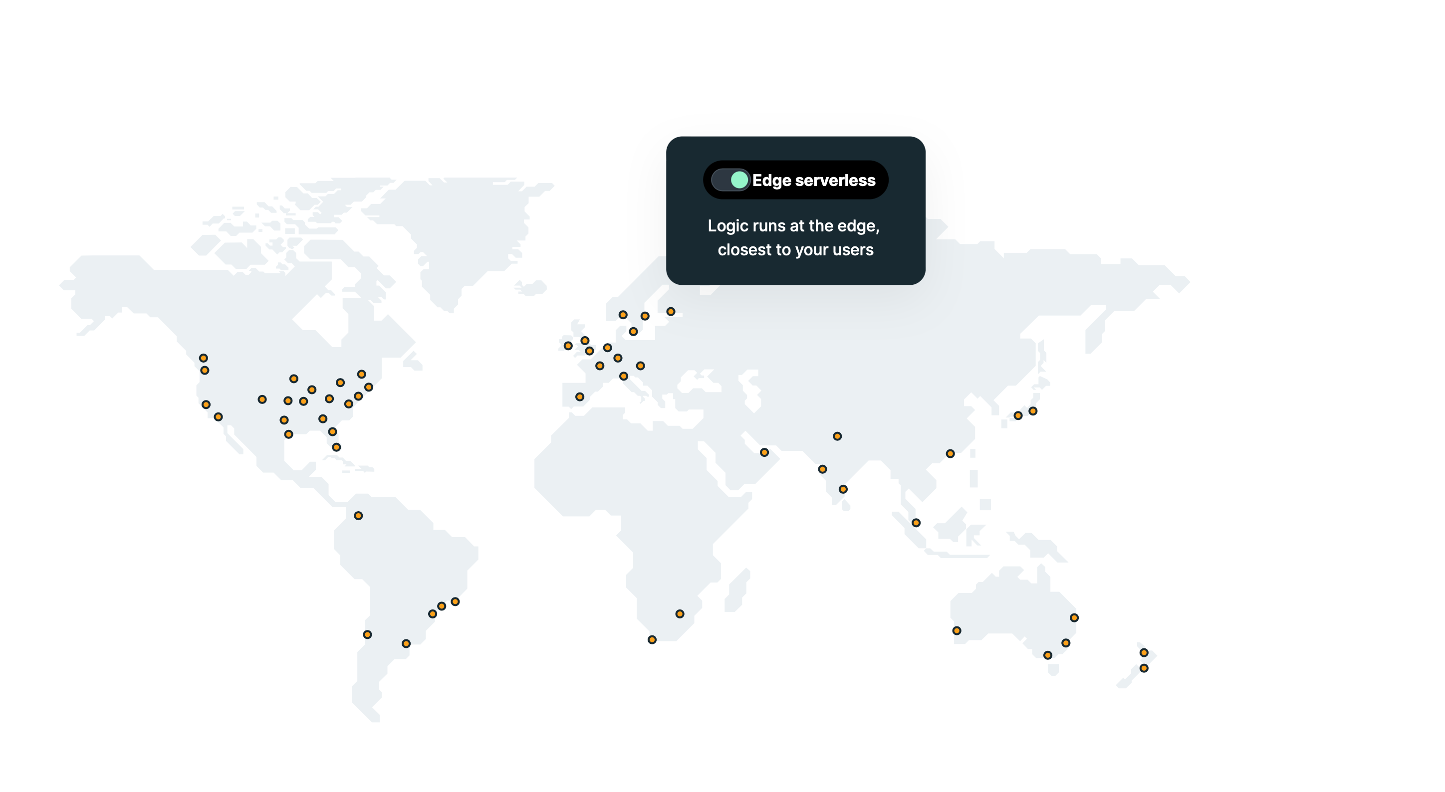 An image showing the edge function locations worldwide for Fastly edge computing applications