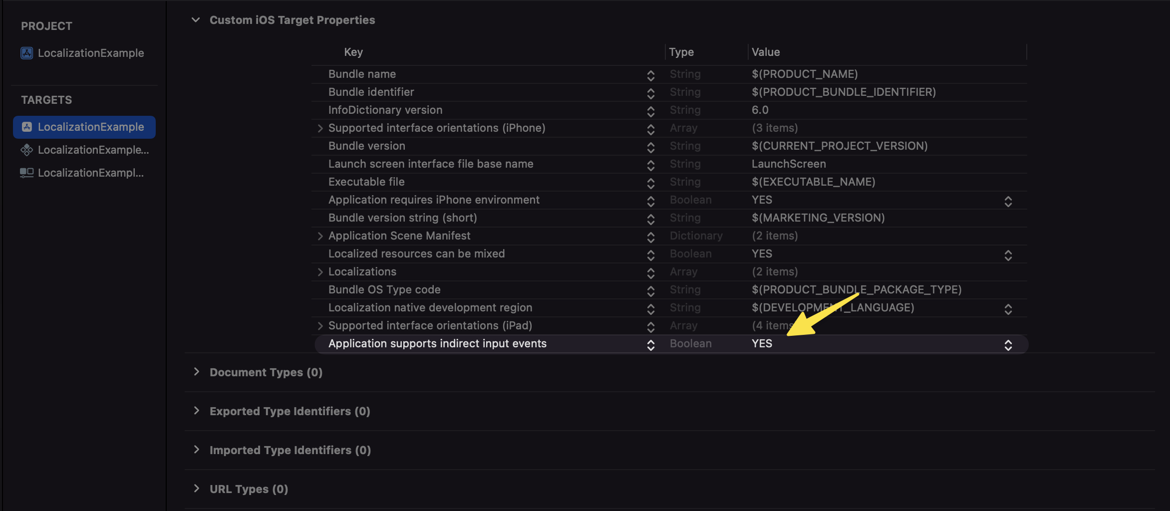 Enabling mixed localisations in the app target